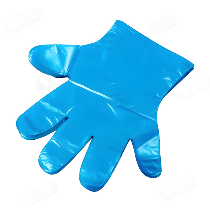 Antibakterie-, syra- och alkalibeständiga blå HDPE-handskar Antibakterie-, syra- och alkalibeständiga blå HDPE-handskar