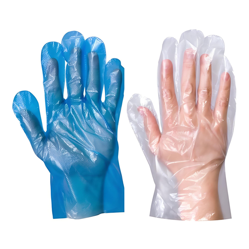 Antibakterie-, syra- och alkalibeständiga blå HDPE-handskar Antibakterie-, syra- och alkalibeständiga blå HDPE-handskar